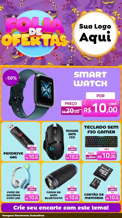Modelo de Rede Social para Stories com o tema Folia de Ofertas para Informática