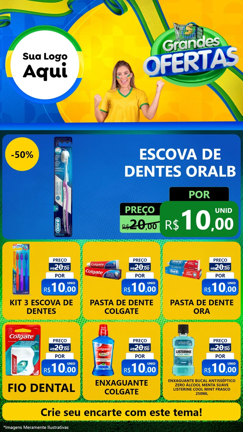 Modelo de Rede Social para Stories com o tema Grandes Ofertas para Higiene Pessoal