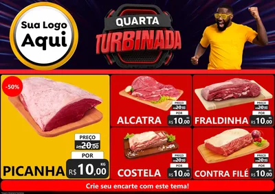Modelo de Encarte para Encarte A4 Horizontal com o tema Quarta Turbinada para Açougue