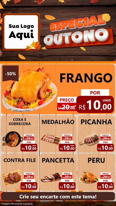 Modelo de Rede Social para Stories com o tema Especial Outono para Assados