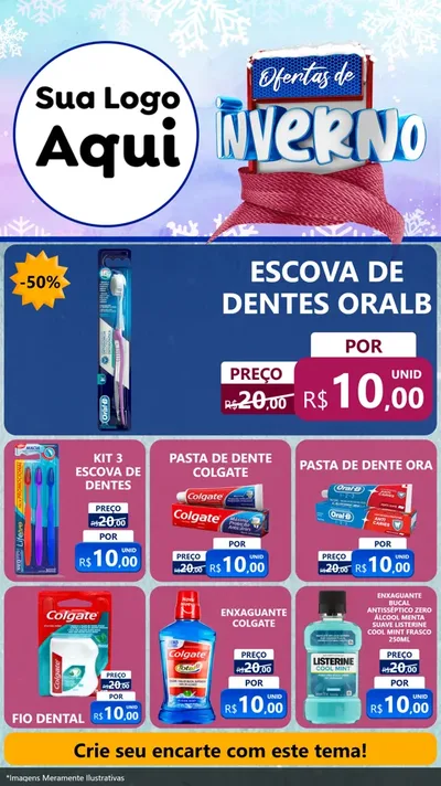 Modelo de Rede Social para Stories com o tema Ofertas de Inverno para Higiene Pessoal