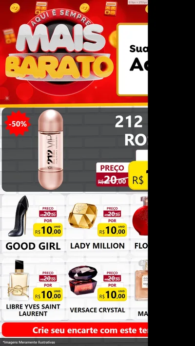 Modelo de Rede Social para Stories com o tema Mais Barato para Perfumes