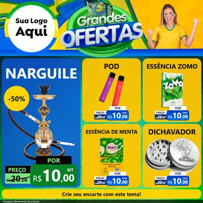 Modelo de Rede Social para Feed Facebook com o tema Grandes Ofertas para Tabacaria