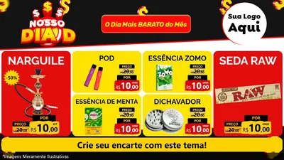 Modelo de TV para TV Horizontal com o tema Nosso Dia D para Tabacaria