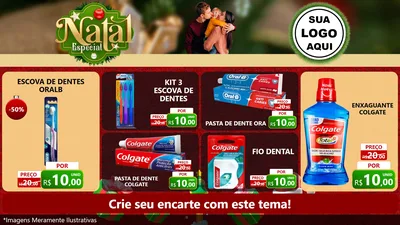Modelo de TV para TV Horizontal com o tema Natal Especial para Higiene Pessoal