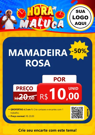 Modelo de Cartaz para Cartaz A4 Vertical com o tema Hora Maluca para Bebês