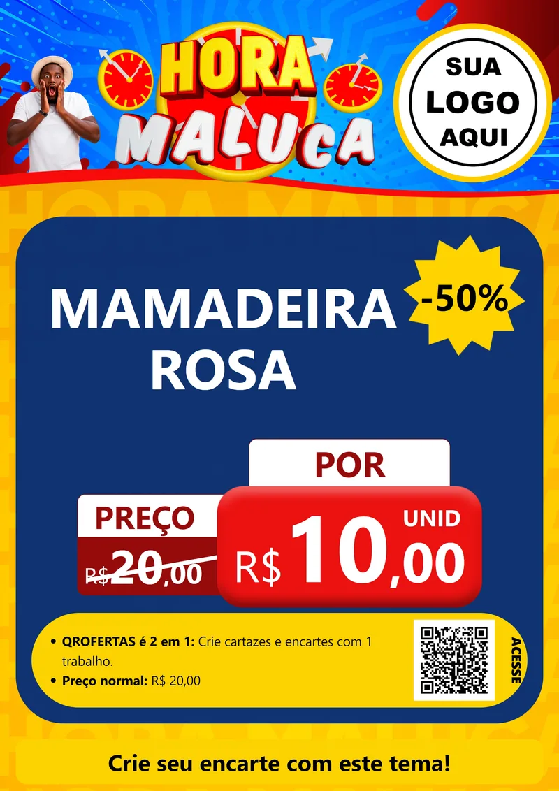 Modelo de Cartaz para Cartaz A4 Vertical com o tema Hora Maluca para Bebês