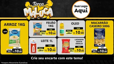 Modelo de TV para TV Horizontal com o tema Terça Maluca para Supermercado