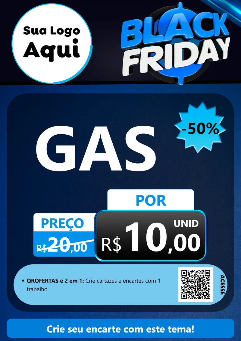 Modelo de Cartaz para Cartaz A4 Vertical com o tema Black Friday para Água e gás