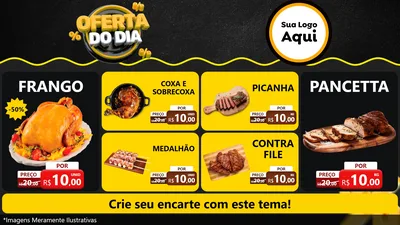Modelo de TV para TV Horizontal com o tema Oferta Do Dia para Assados