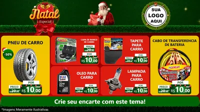 Modelo de TV para TV Horizontal com o tema Natal Especial para Auto peças
