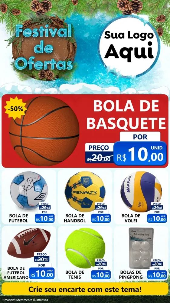Modelo de Rede Social para Stories com o tema Festival de Ofertas - Inverno para Artigos Esportivos