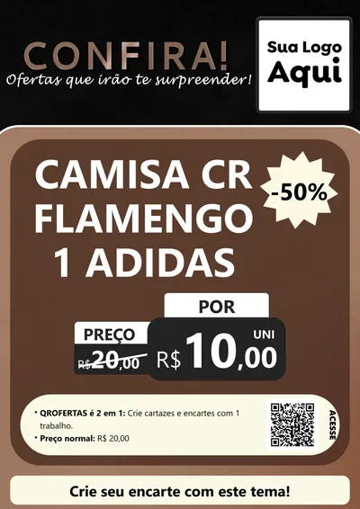 Modelo de Cartaz para Cartaz A4 Vertical com o tema Confira! Ofertas que irão te surpreender! para Roupas e acessórios