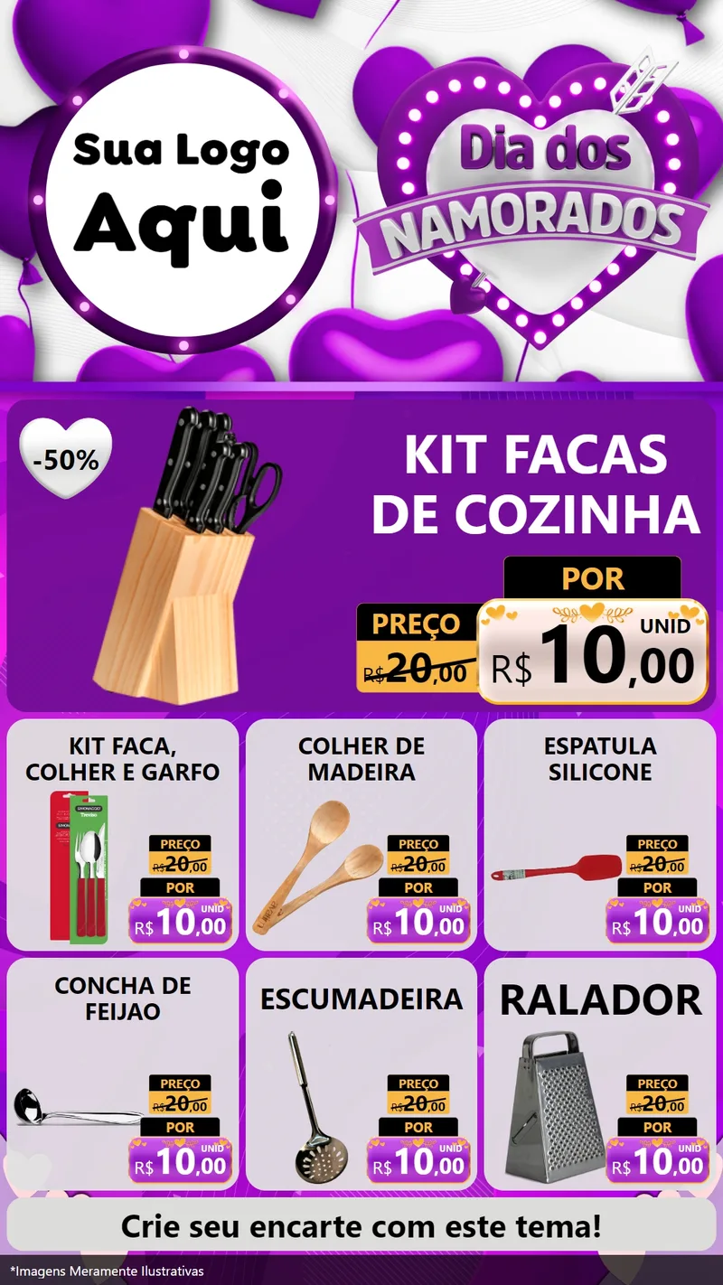 Modelo de Rede Social para Stories com o tema Dia dos Namorados para Utilidades Domésticas