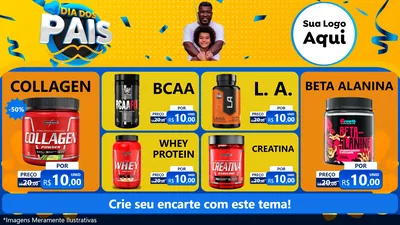 Modelo de TV para TV Horizontal com o tema Dia dos Pais para Suplementos alimentares