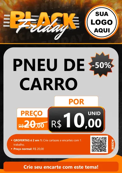 Modelo de Cartaz para Cartaz A4 Vertical com o tema Black Friday para Auto peças