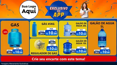 Modelo de TV para TV Horizontal com o tema Exclusivo do Aplicativo para Água e gás