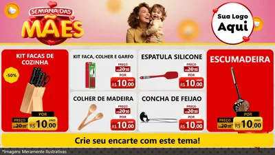 Modelo de TV para TV Horizontal com o tema Semana das Mães para Utilidades Domésticas