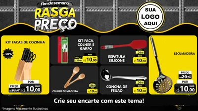 Modelo de TV para TV Horizontal com o tema Fim de Semana Rasga Preço para Utilidades Domésticas