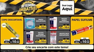 Modelo de TV para TV Horizontal com o tema Setembro Imbatível para Embalagens