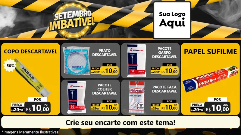 Modelo de TV para TV Horizontal com o tema Setembro Imbatível para Embalagens