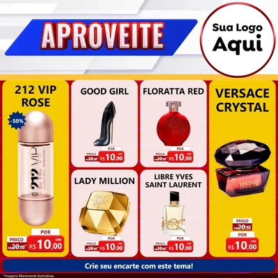 Modelo de Rede Social para Feed Facebook com o tema Aproveite para Perfumes