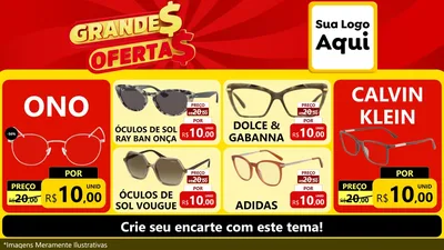 Modelo de TV para TV Horizontal com o tema Grandes Ofertas para Óticas