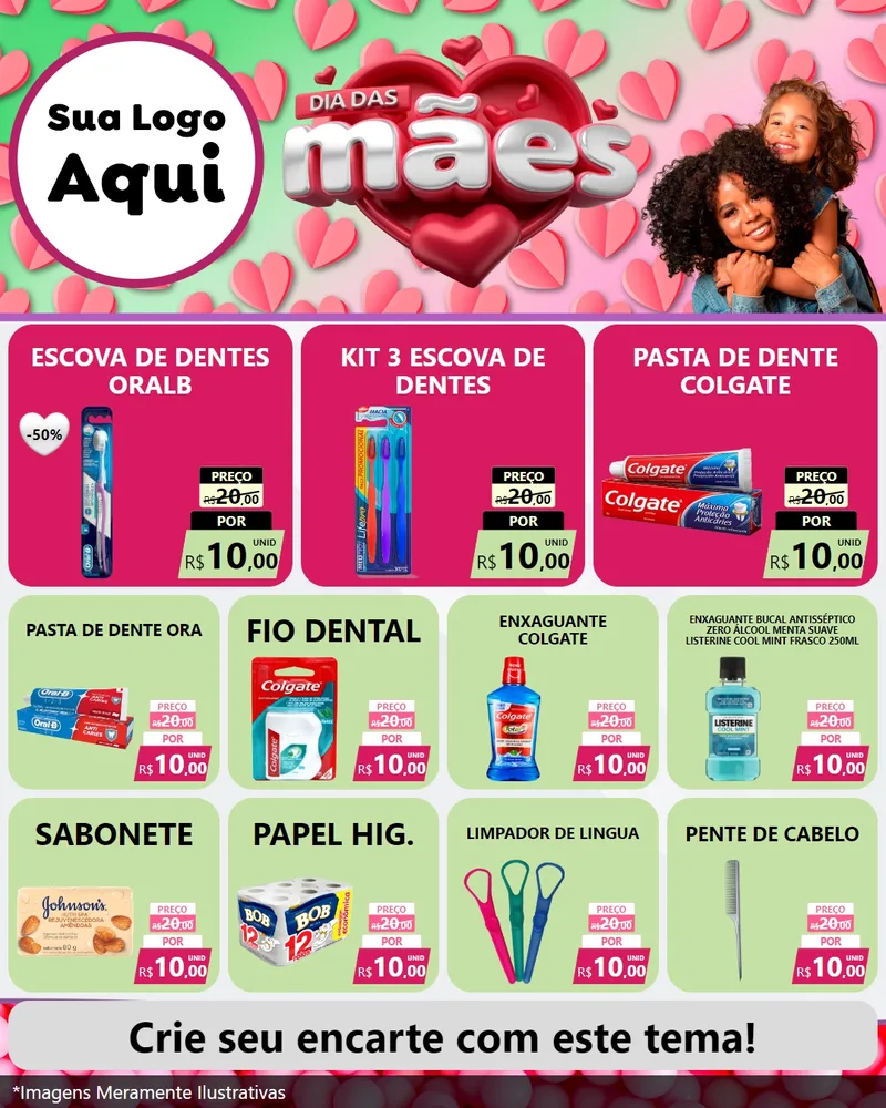 Modelo de Rede Social para Feed Instagram com o tema Dia das Mães para Higiene Pessoal