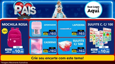 Modelo de TV para TV Horizontal com o tema Mês Dos Pais para Papelaria