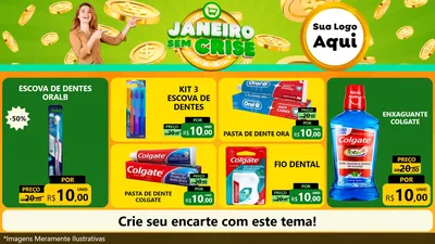 Modelo de TV para TV Horizontal com o tema Janeiro Sem Crise para Higiene Pessoal