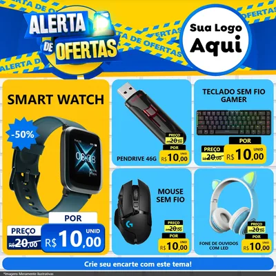 Modelo de Rede Social para Feed Facebook com o tema Alerta de Ofertas para Informática