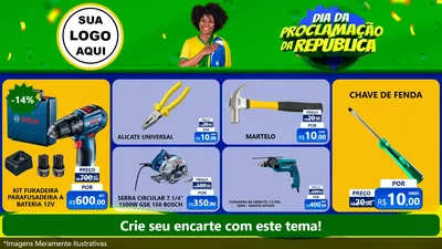Modelo de TV para TV Horizontal com o tema Dia Da Proclamação Da República para Maquinas e Ferramentas