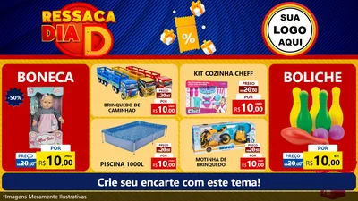 Modelo de TV para TV Horizontal com o tema Ressaca Dia D para Brinquedos