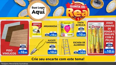 Modelo de TV para TV Horizontal com o tema Quinta do Real para Material para Construção
