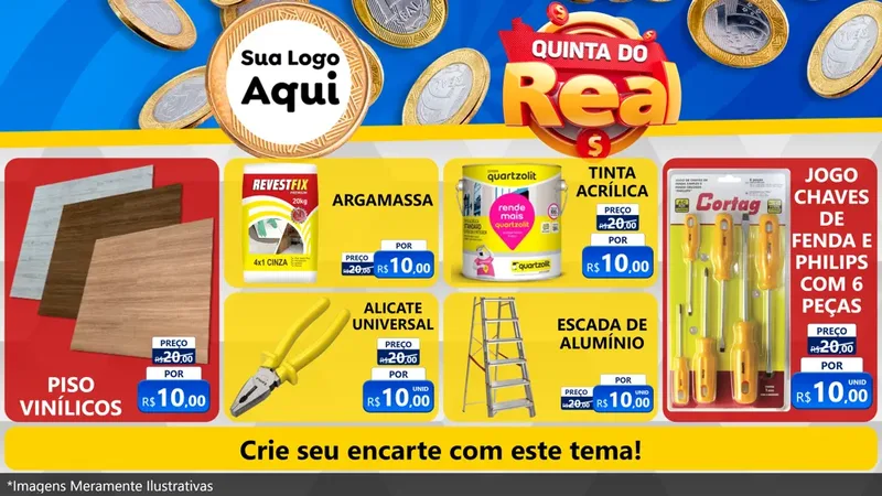 Modelo de TV para TV Horizontal com o tema Quinta do Real para Material para Construção
