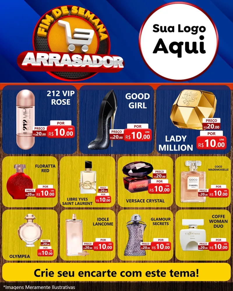 Modelo de Rede Social para Feed Instagram com o tema Fim De Semana Arrasador para Perfumes