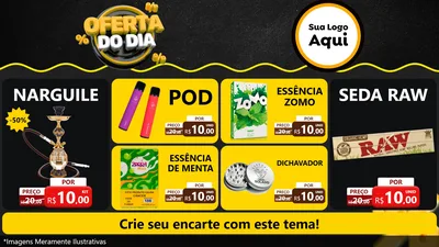 Modelo de TV para TV Horizontal com o tema Oferta Do Dia para Tabacaria