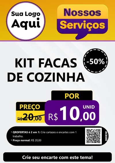 Modelo de Cartaz para Cartaz A4 Vertical com o tema Nossos Serviços para Utilidades Domésticas