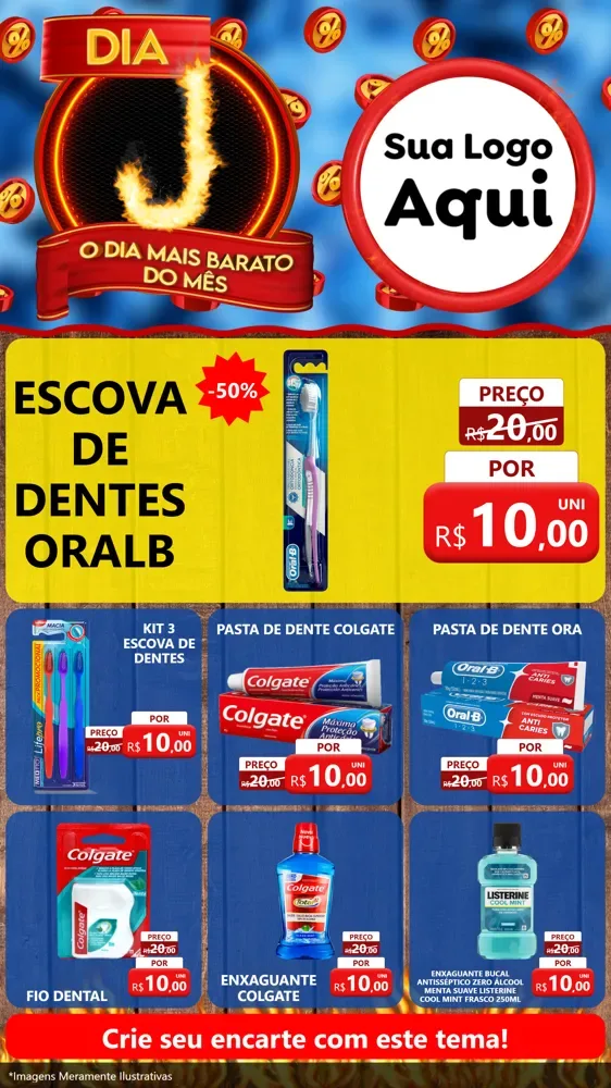 Modelo de Rede Social para Stories com o tema Dia J - O Dia Mais Barato Do Mês para Higiene Pessoal