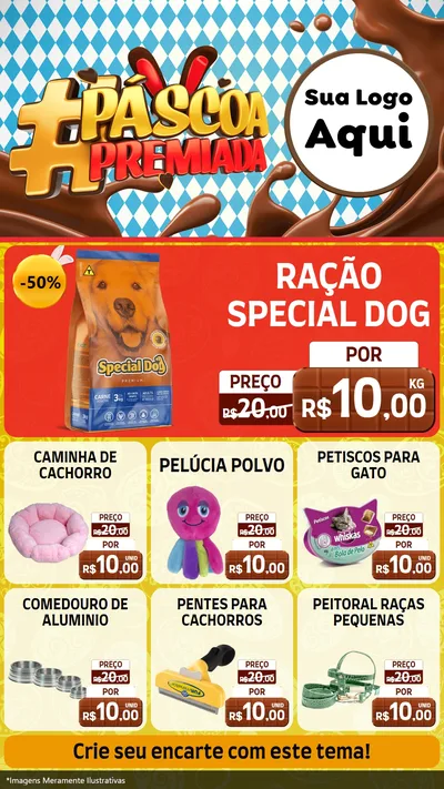 Modelo de Rede Social para Stories com o tema Páscoa Premiada para Pet Shop