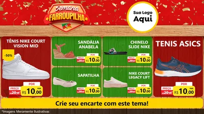 Modelo de TV para TV Horizontal com o tema Semana Farroupilha para Calçados