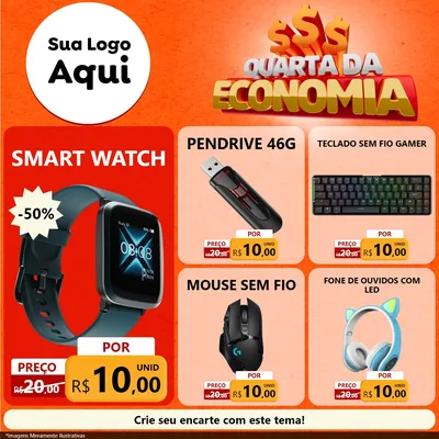 Modelo de Rede Social para Feed Facebook com o tema Quarta da Economia para Informática