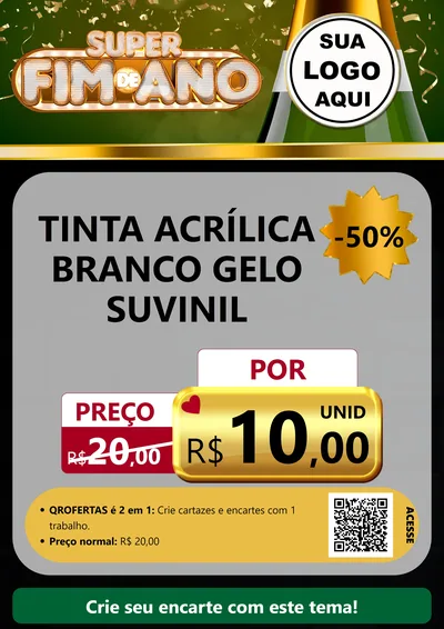 Modelo de Cartaz para Cartaz A4 Vertical com o tema Super Fim de Ano para Tintas e Ferramentas