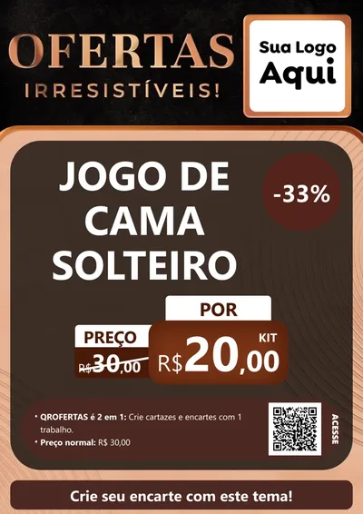Modelo de Cartaz para Cartaz A4 Vertical com o tema Ofertas Irresistíveis! para Cama, Mesa e Banho