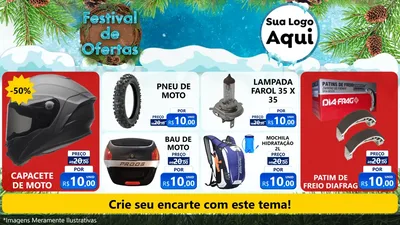 Modelo de TV para TV Horizontal com o tema Festival de Ofertas - Inverno para Moto peças