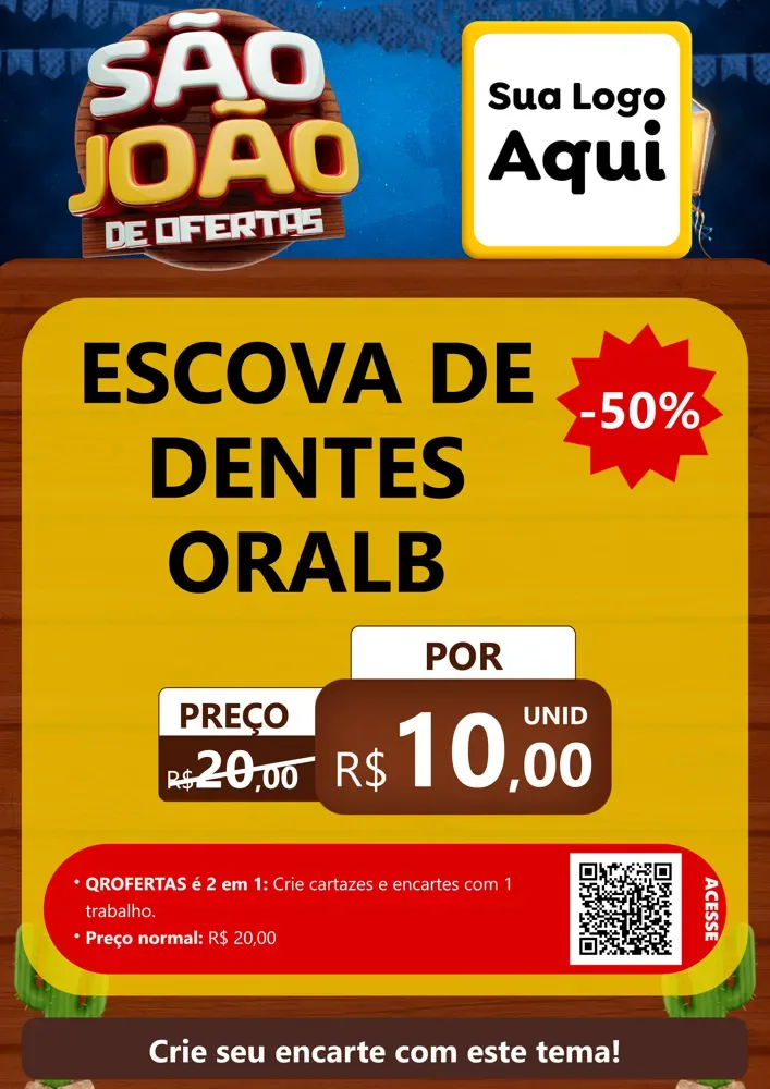 Modelo de Cartaz para Cartaz A4 Vertical com o tema São João Ofertas Imbatíveis! - Junina para Higiene Pessoal