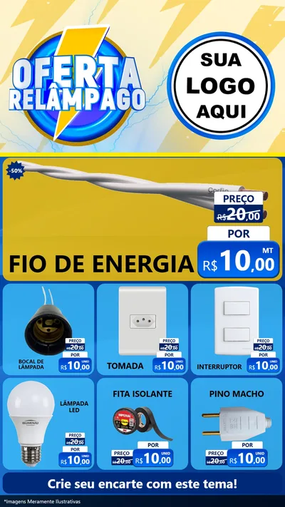 Modelo de Rede Social para Stories com o tema Oferta Relâmpago para Materiais Elétricos