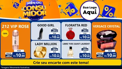 Modelo de TV para TV Horizontal com o tema Mês do Consumidor para Perfumes