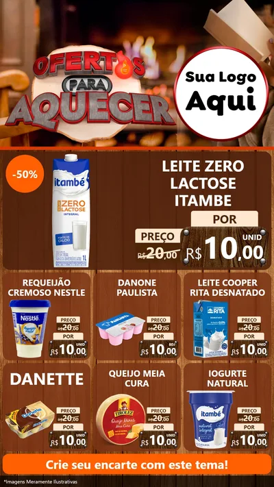 Modelo de Rede Social para Stories com o tema Ofertas Para Aquecer para Frios e Laticínios