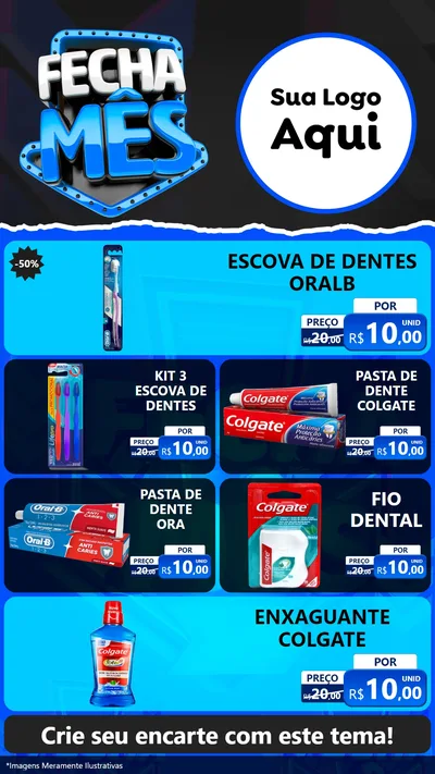 Modelo de TV para TV Vertical com o tema Fecha Mês para Higiene Pessoal
